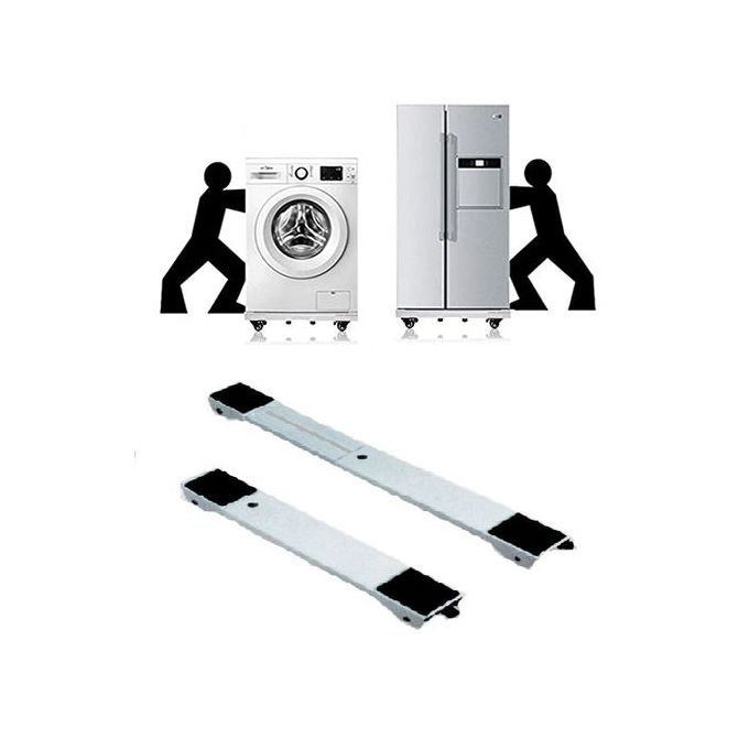 1-2.jpg Support roulant extensible et parallèle pour Machine à laver Frigo ou réfrigérateur – Image 1