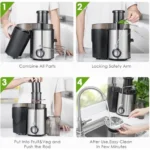 Extracteur de jus électrique 450ml – Image 5