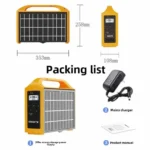 Générateur Solaire Tout-en-Un Portable 300W avec Panneau Solaire Intégré 50W – COSSIFTW – Image 4