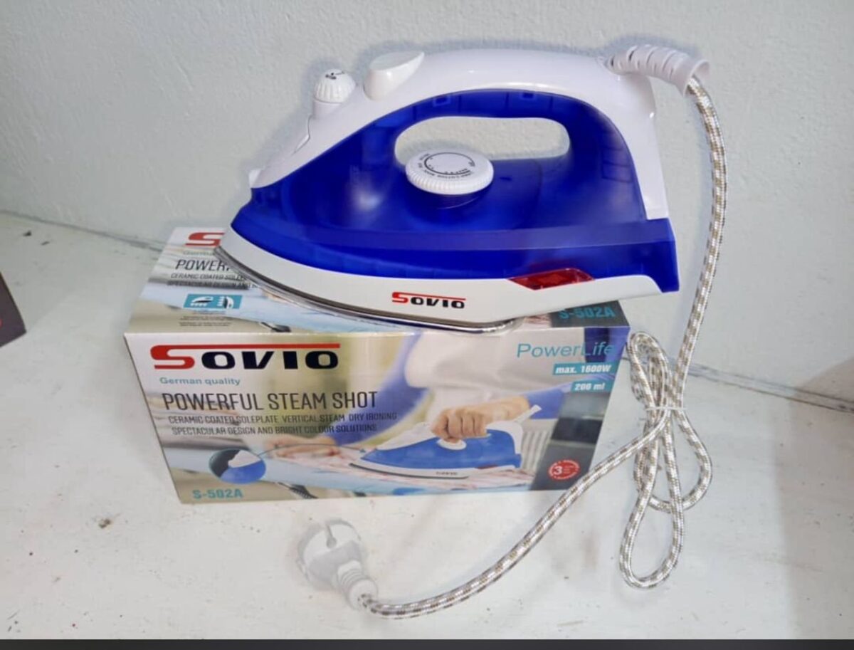 Fer à repasser à Vapeur SOVIO S-502A 1600W 200ml – Image 2