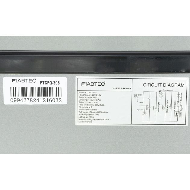 Congélateur coffre 308Litres à vitres coulissantes FIABTEC FTCFQ-308 Classe Éco A+ Gris – Image 5