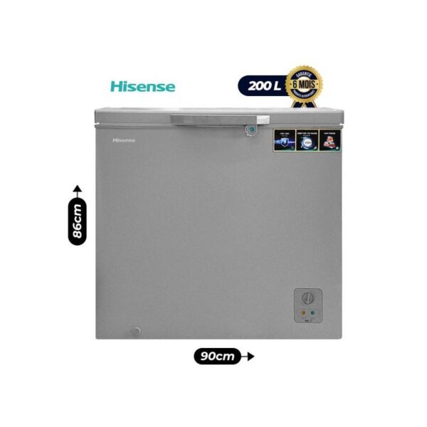 congelateur coffre hisense 200l fc 330 gris garantie 06 mois