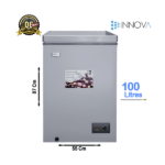 Congélateur Coffre 100Litres Innova In-159  Gris Foncé – Image 3