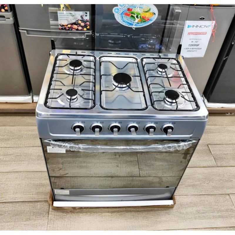 cuisiniere-automatique-innova-in80ca-05-foyers-60x85cm-garantie-06-mois-1.jpg Cuisinière à gaz Automatique Innova IN80CA 05Foyers 60x85 – Image 1