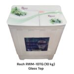 Machine à laver semi-automatique 10kg Roch RWM-10TG Glass top – Image 2