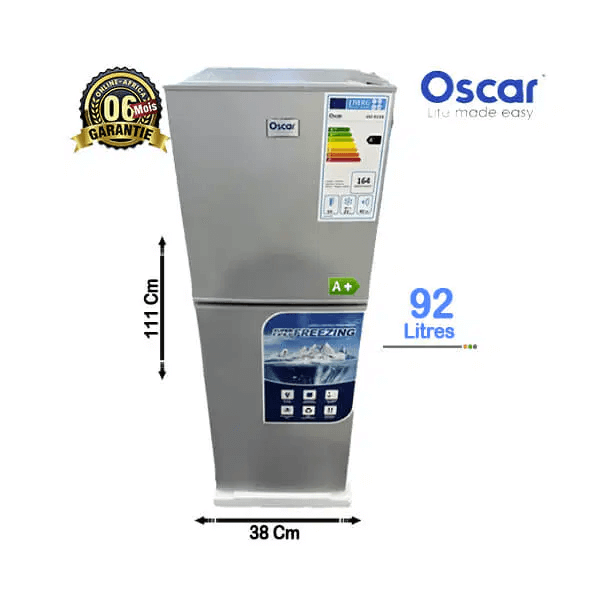 refrigerateur double battants oscar 92L