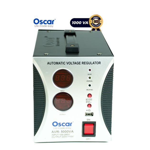regulateur-de-tension-_1.jpg Régulateur de tension OSCAR OSC-NVR 1000VA – Image 1